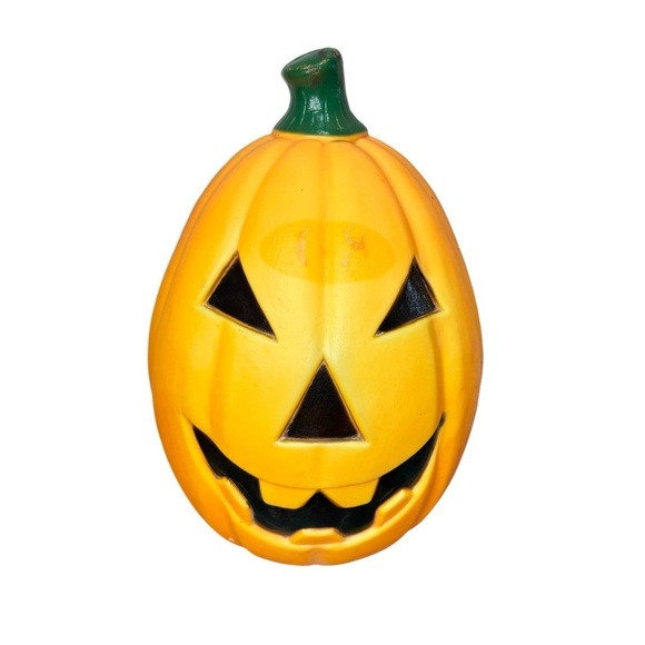 Vintage Halloween Large Pumpkin Blow Mold 21” Jack o' Lantern - Picture 1 of 10